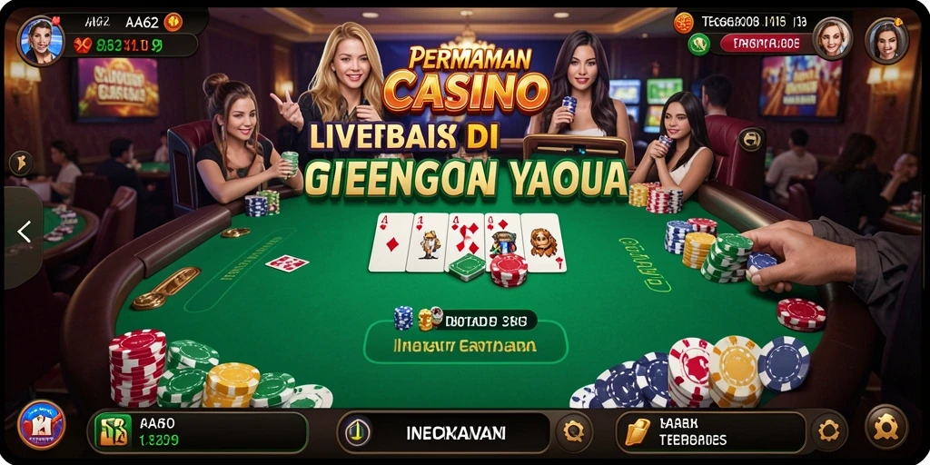 Gameplay Live Casino yang mendebarkan dengan dealer profesional.