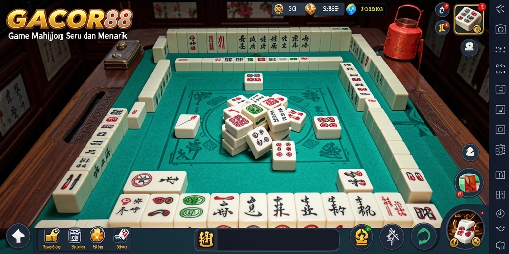 Screenshot gameplay GACOR88 menampilkan suasana permainan Mahjong yang menarik.