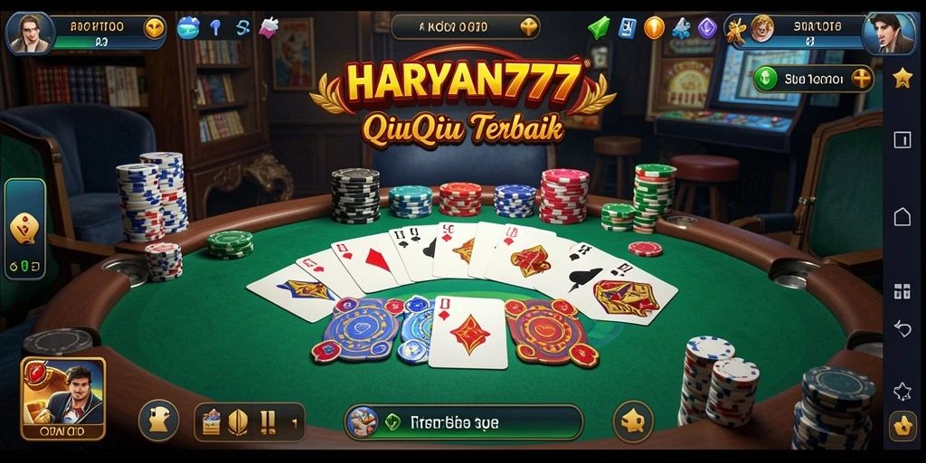 Tampilan gameplay QiuQiu yang seru di HARAPAN777.