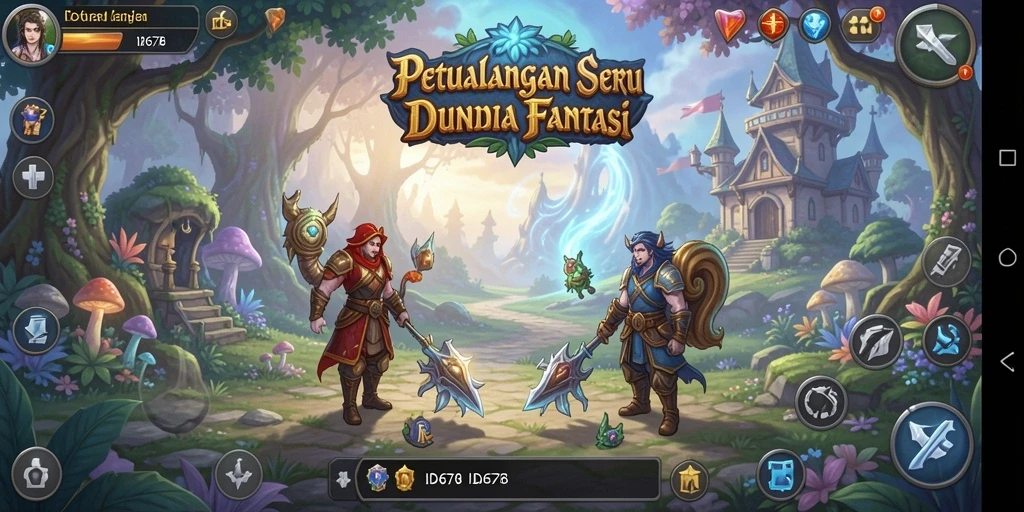 Screenshot game ID678 menampilkan pemandangan indah saat menjelajahi dunia petualangan.