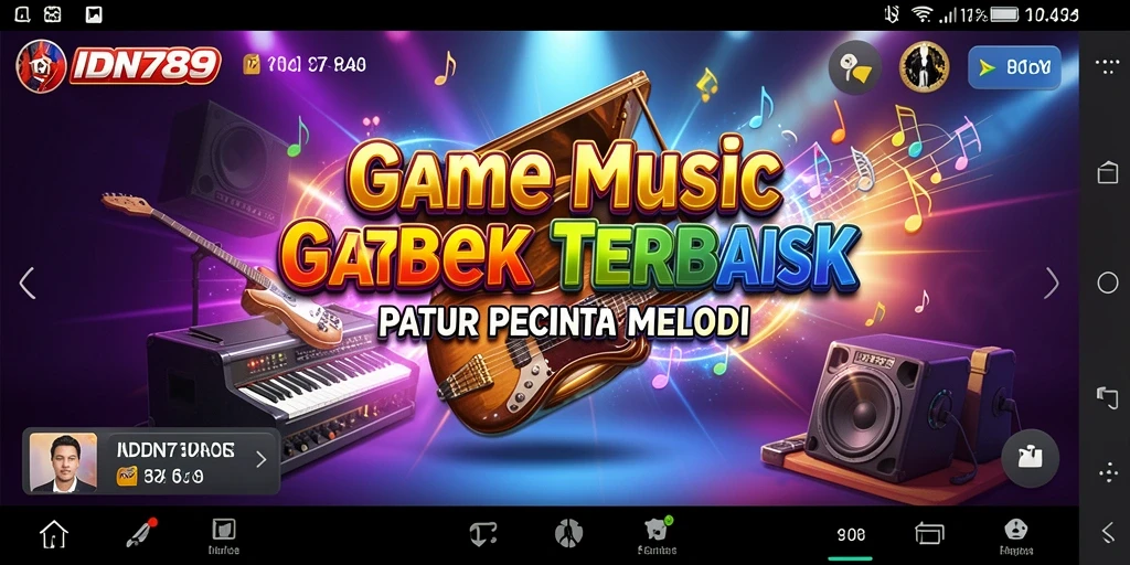Tangkapan layar IDN789 menampilkan gameplay seru dengan tantangan musik yang menarik.