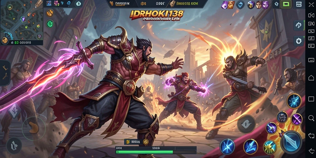 Tampilan seru gameplay pertarungan tim di IDRHOKI138.