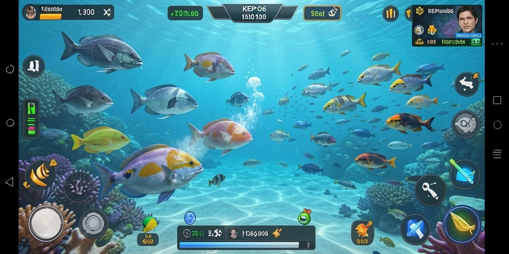 Screenshot gameplay KEPO66 yang menunjukkan aksi menembak ikan.