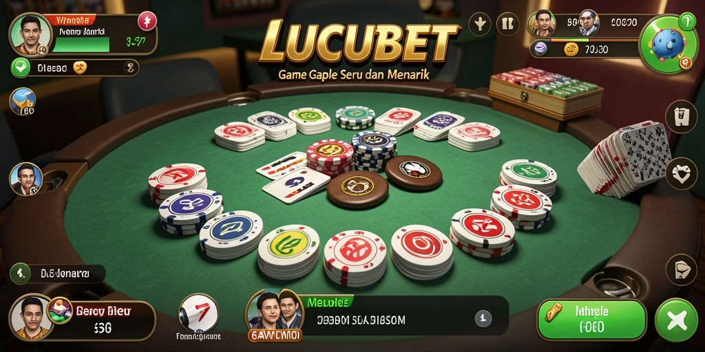 Gambaran gameplay menarik saat bermain Gaple di LUCUBET.