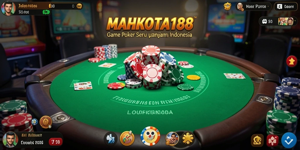Gameplay poker yang intens di MAHKOTA188 dengan grafis menarik.