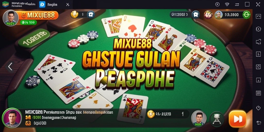 Tampilan gameplay Gaple yang menarik dan seru di MIXUE88.