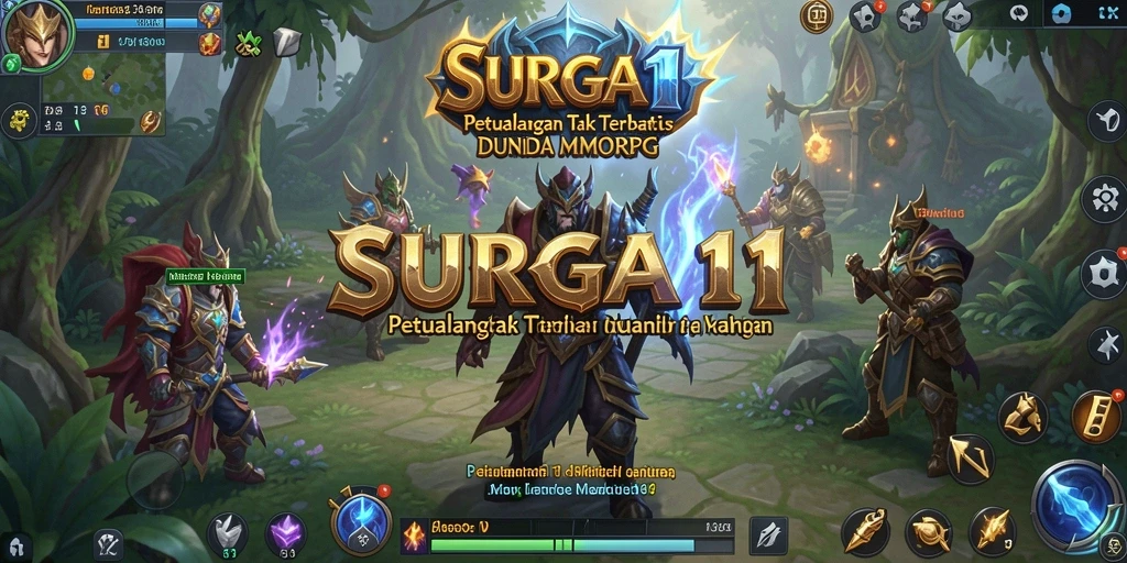 Tampilan gameplay SURGA11 yang memukau dalam petualangan MMORPG.