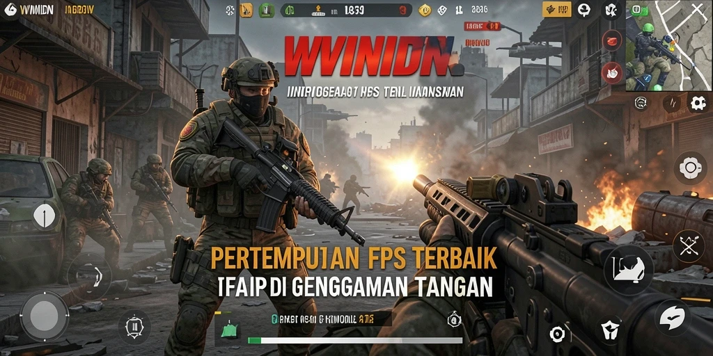 Tampilan menegangkan dari pertempuran dalam game FPS WINIDN.